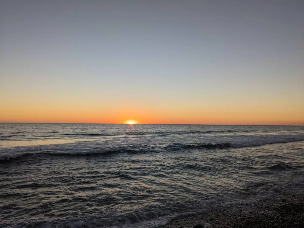 Sun setting over the Pacific near Oceanside